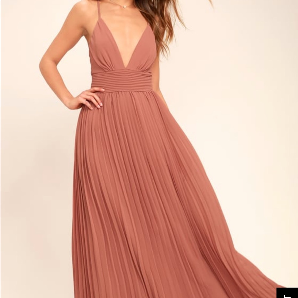 Depths of my Love Rusty Rose Maxi Dress Lulus